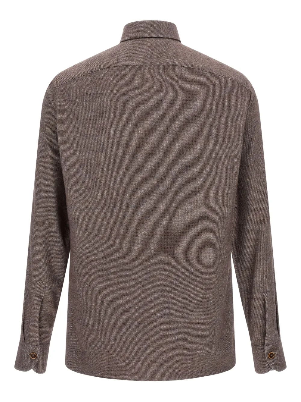 BORRIELLO NAPOLI button-front long-sleeve shirt - Bruin