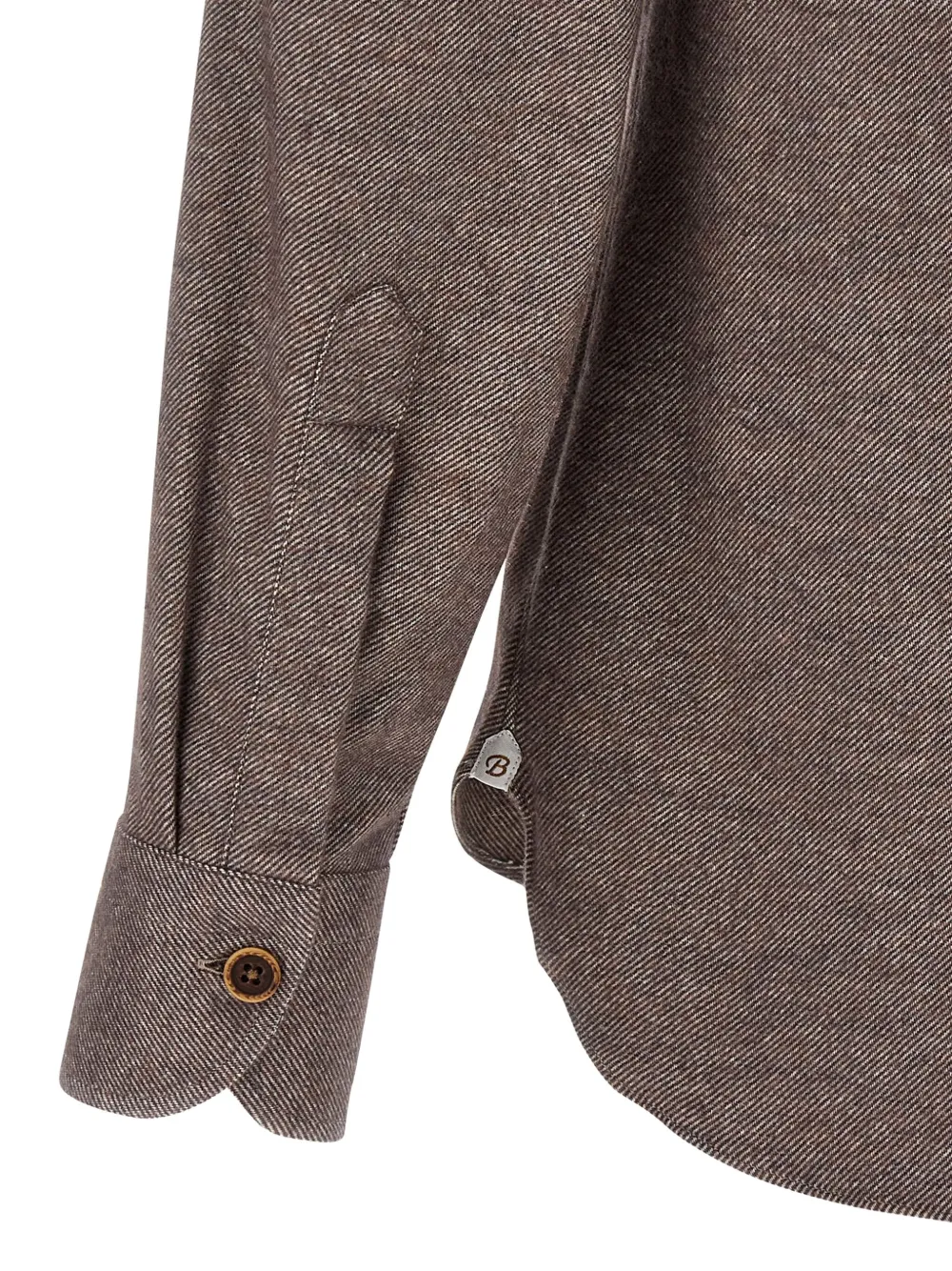 Borriello Napoli Button-front Long-sleeve Shirt In Gray