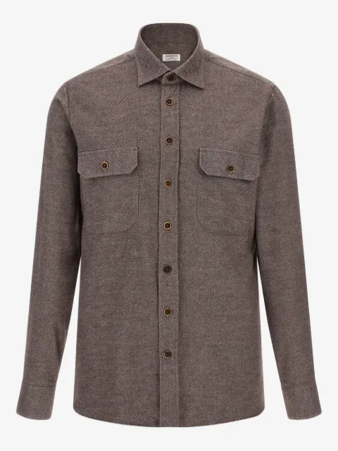 BORRIELLO NAPOLI  button-front long-sleeve shirt