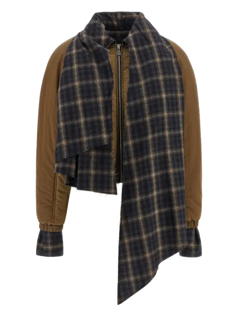MARBELL Kristen padded check-detail jacket