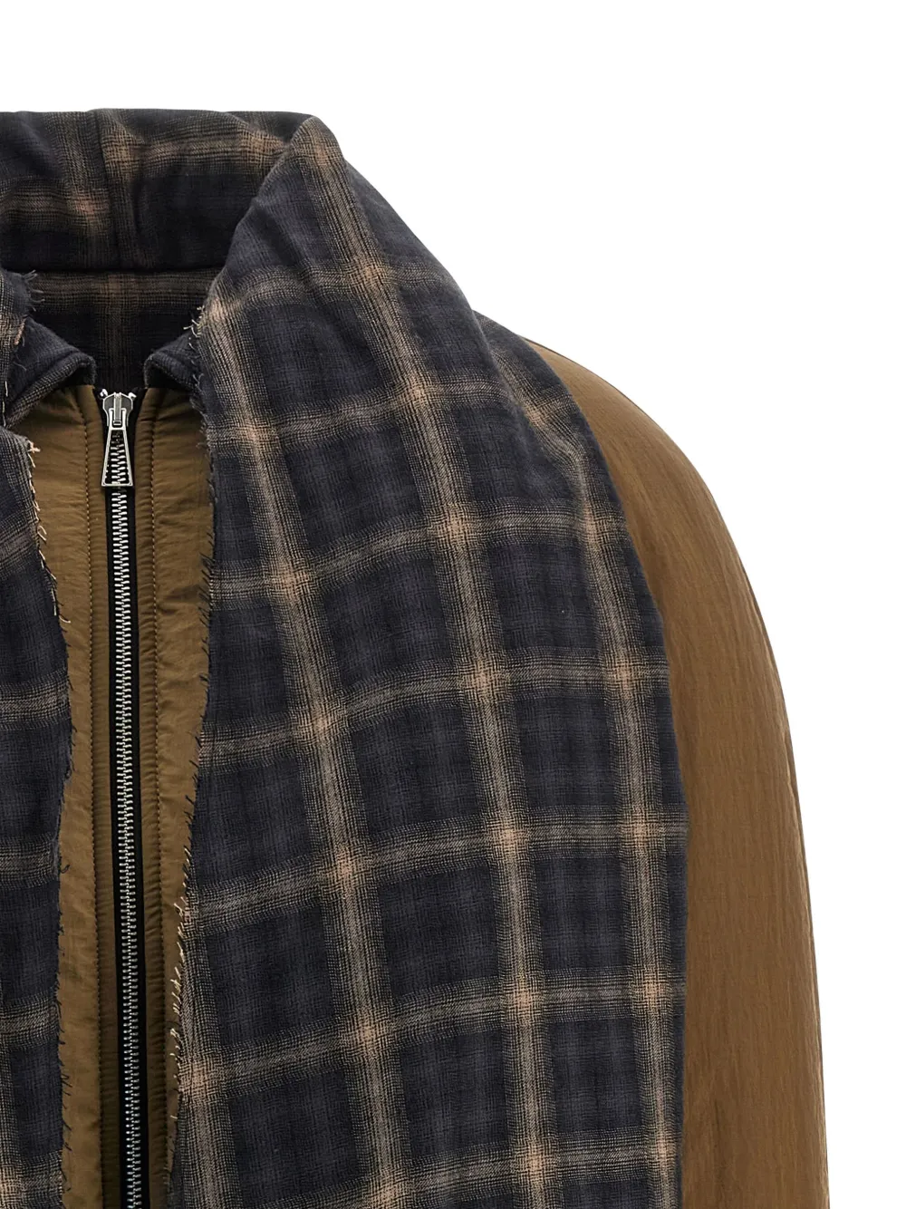 MARBELL Kristen gewatteerd jack met geruit detail Bruin