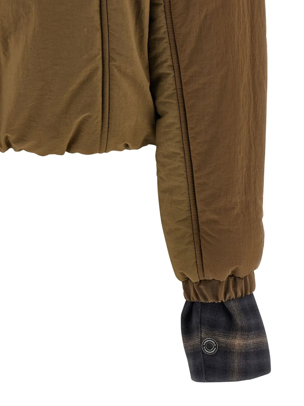 MARBELL Kristen gewatteerd jack met geruit detail Bruin