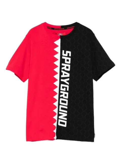 sprayground kid shark-tooth panelled T-shirt