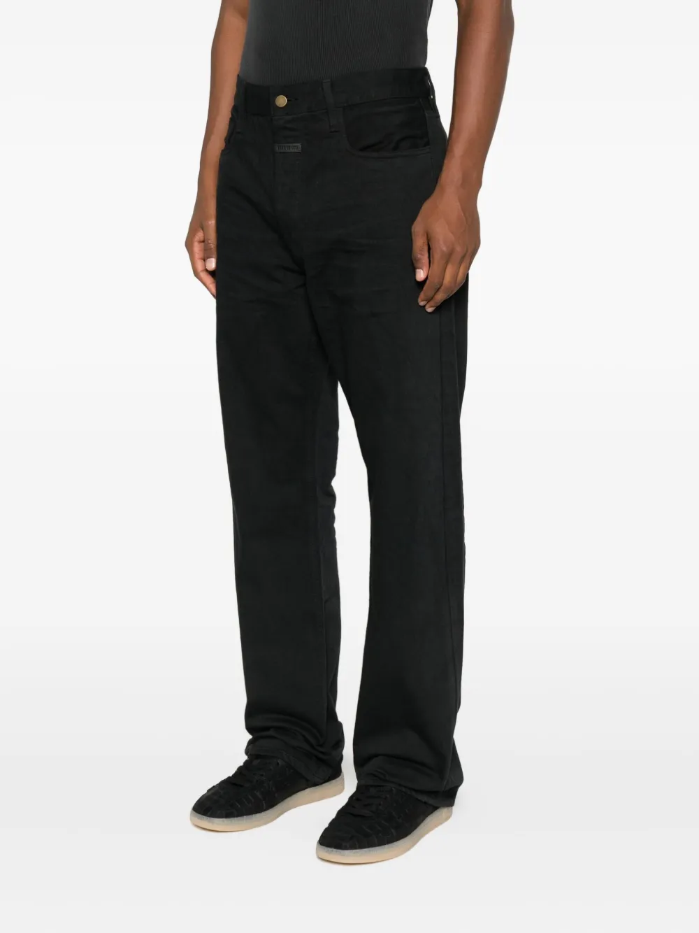 Fear Of God Rinsed-effect Jeans In Black