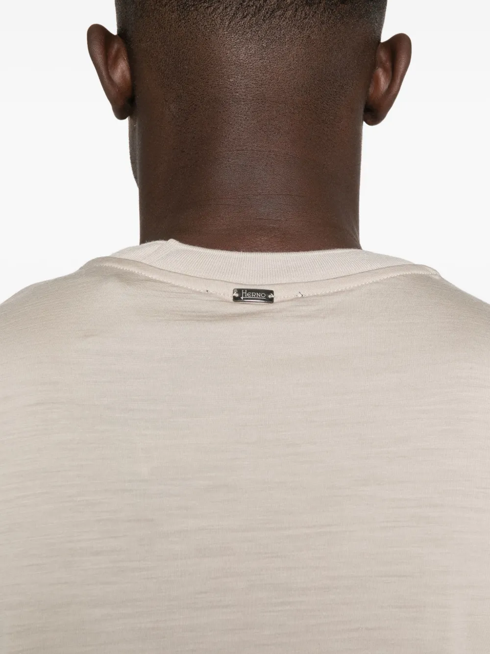 Herno T-shirt met ronde hals Beige