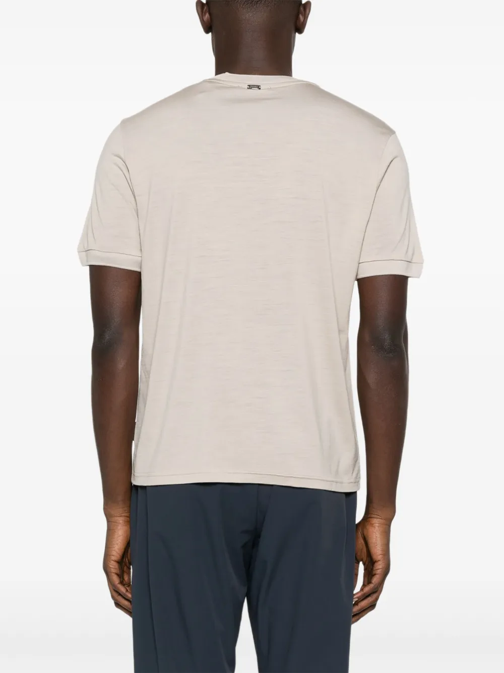 Herno T-shirt met ronde hals Beige