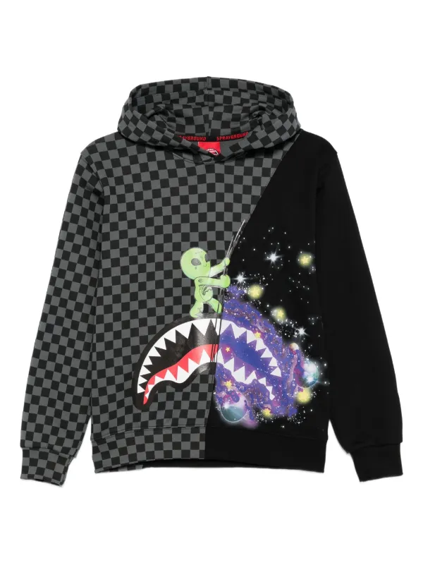 Sprayground Kid alien-motif Hoodie Black FARFETCH