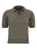 Weekend Max Mara Junior striped V-neck T-shirt - Yellow