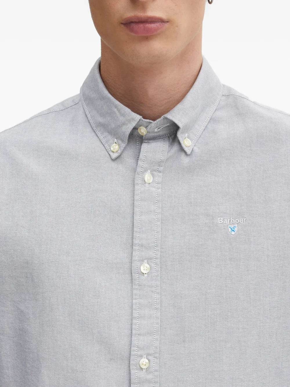 Barbour Buttoned Shirt In Gray