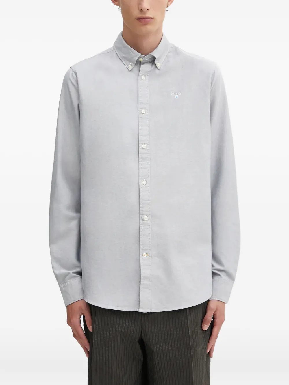 Barbour Buttoned Shirt In Gray