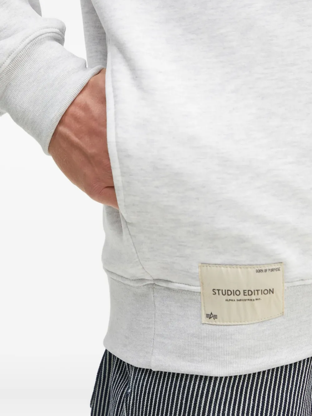 Alpha Industries Studio katoenen hoodie Grijs