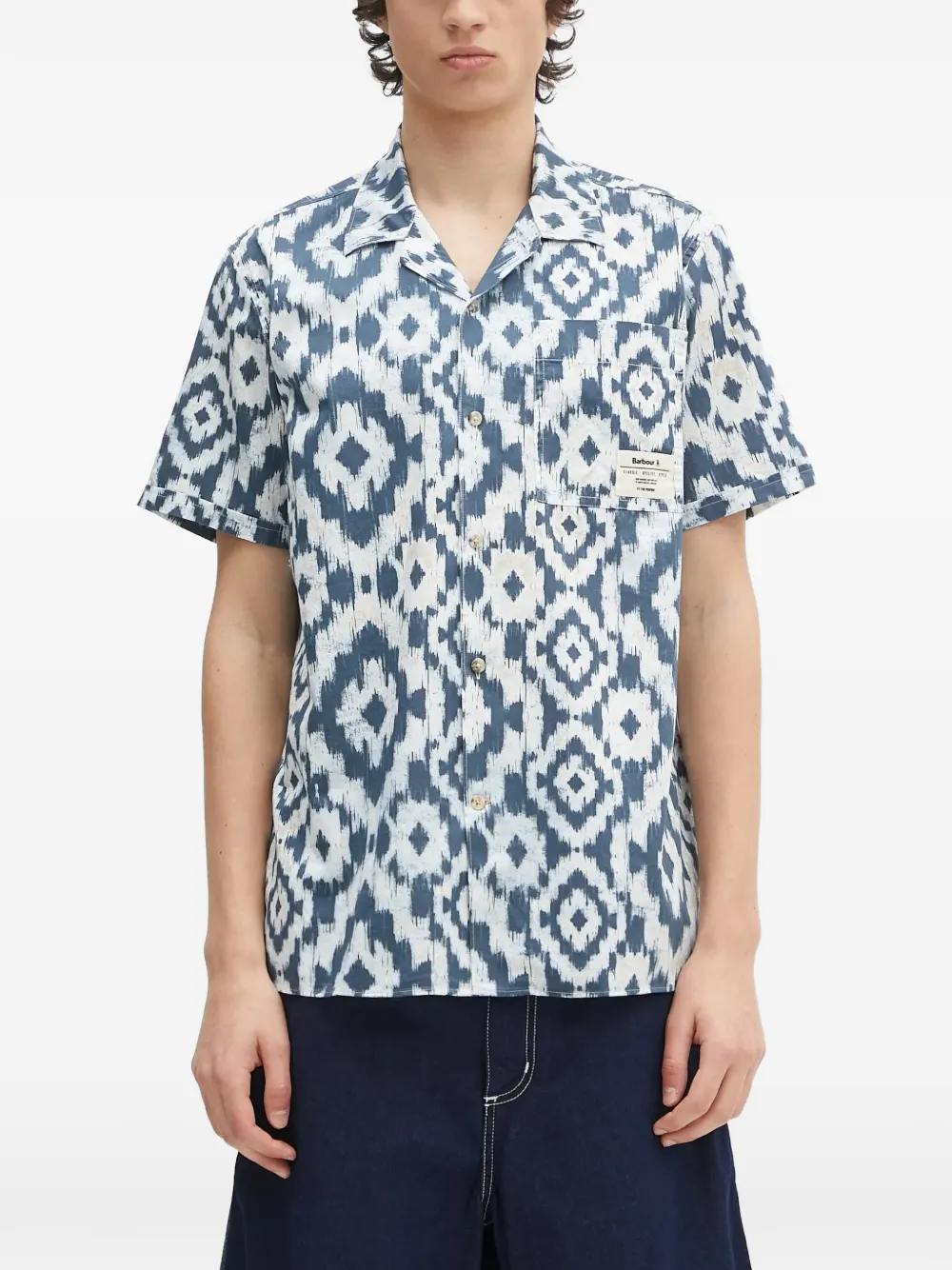 Barbour short-sleeve patterned shirt - Blu