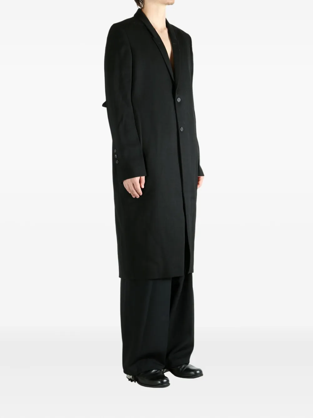 【関税込み】Rick Owens コート Rick Owens シングルコート | ブラック | FARFETCH JP