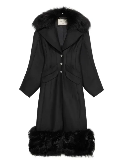 Blumarine faux-fur-trimmed coat