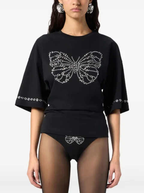 Blumarine butterfly-embellished T-shirt