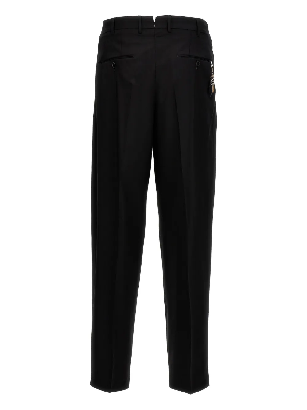 PT Torino pleated charm-detail trousers - Zwart