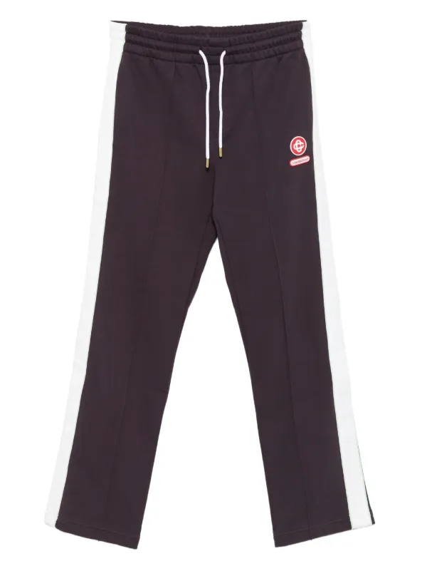 Casablanca Side-stripe Cotton Trousers in Purple