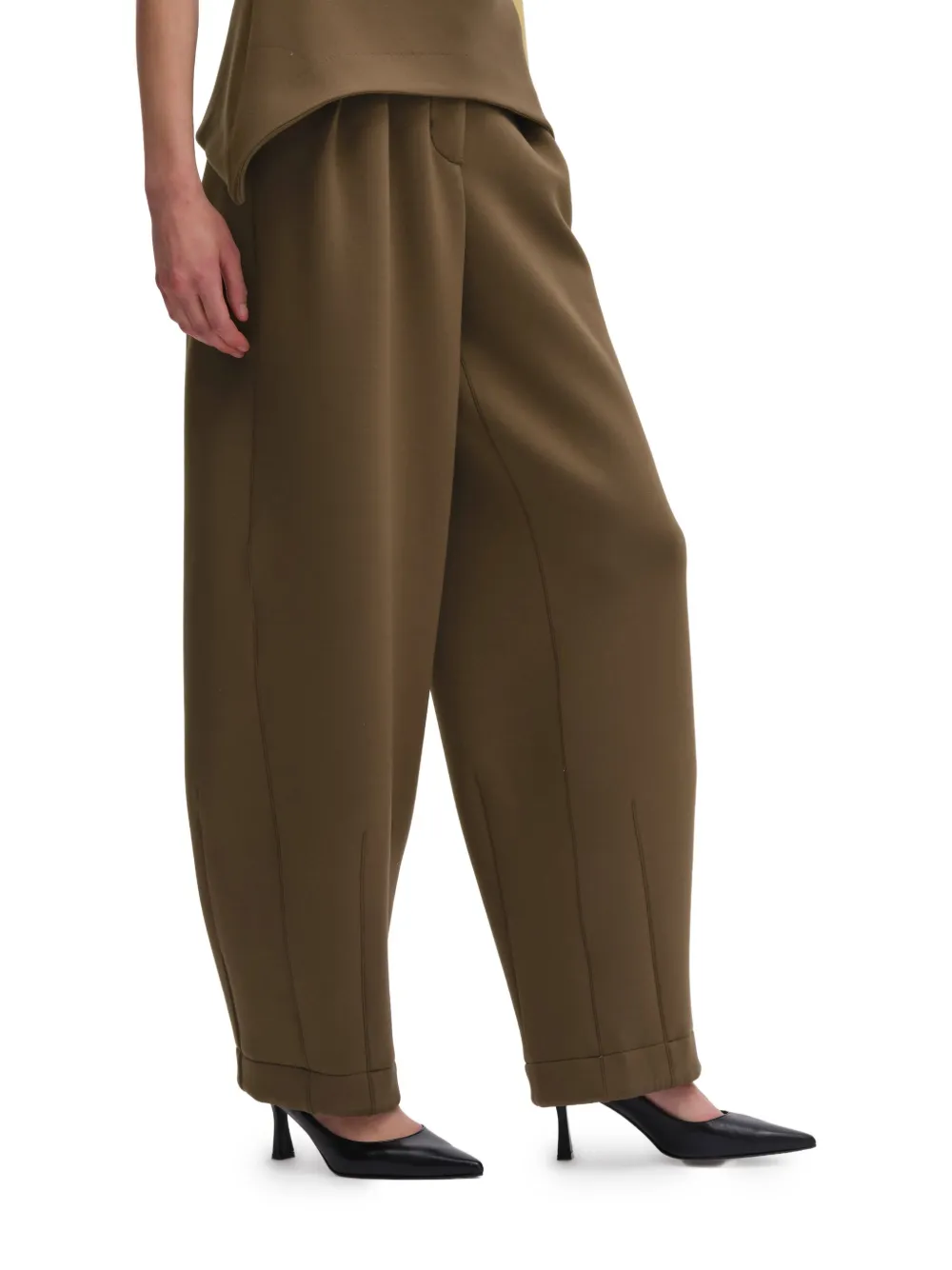 Remain Birger Christensen Pleated Tapered Trousers In Brown