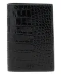 TOM FORD crocodile-print passport holder - Black