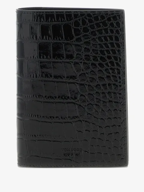 TOM FORD crocodile-print passport holder
