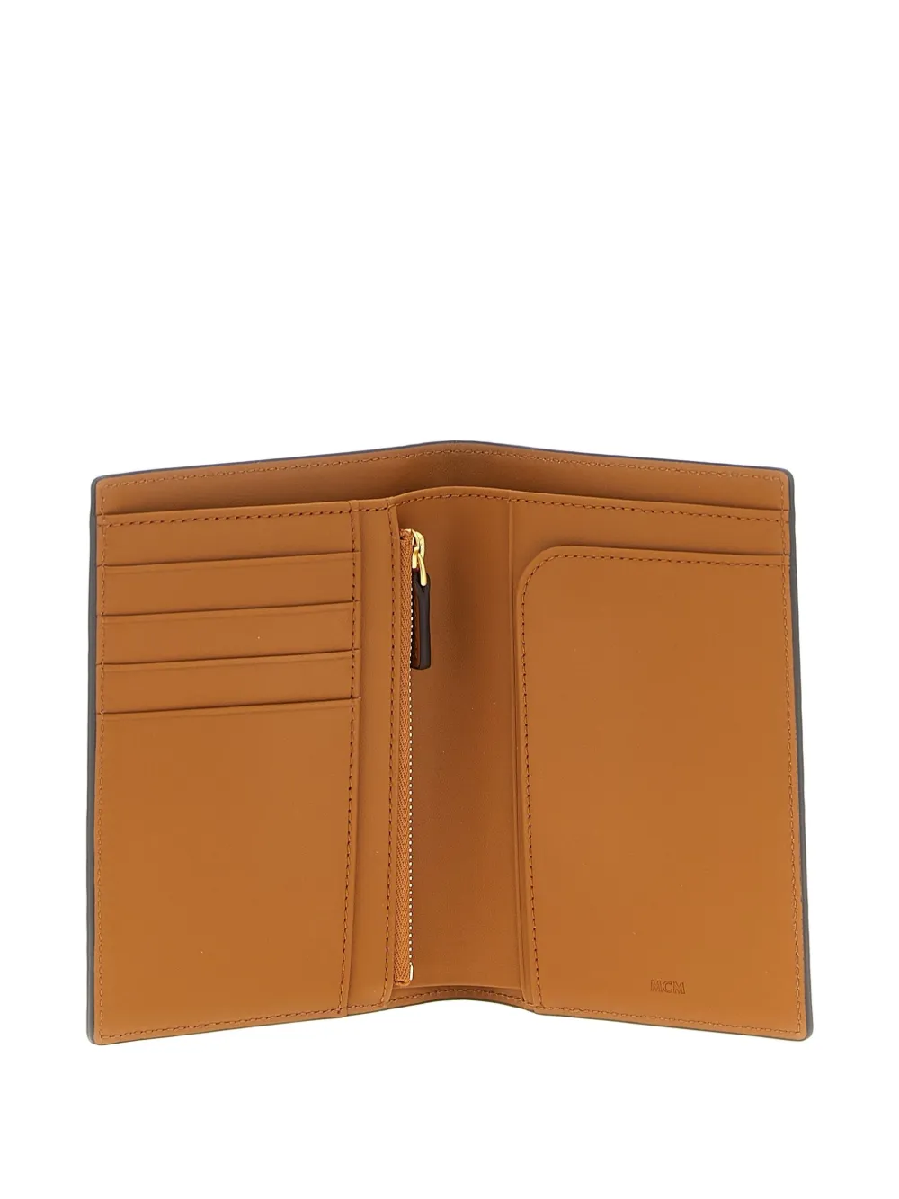 Mcm Ottomar Monogram Passport Holder In Brown