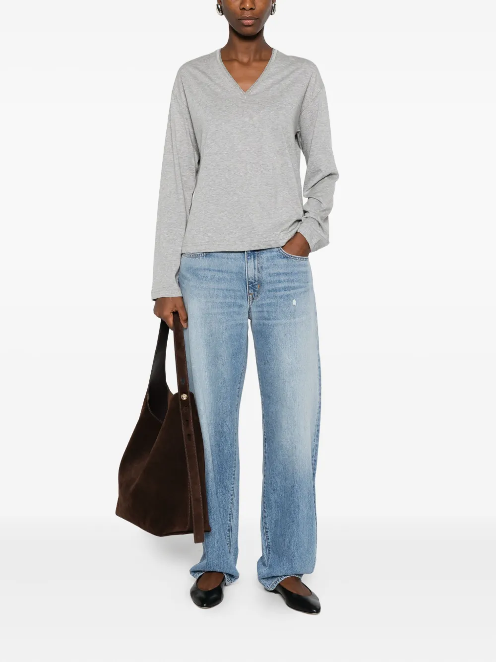 Fabiana Filippi crystal-embellished v-neck t-shirt | T-Shirts & Jersey Shirts | Image 2