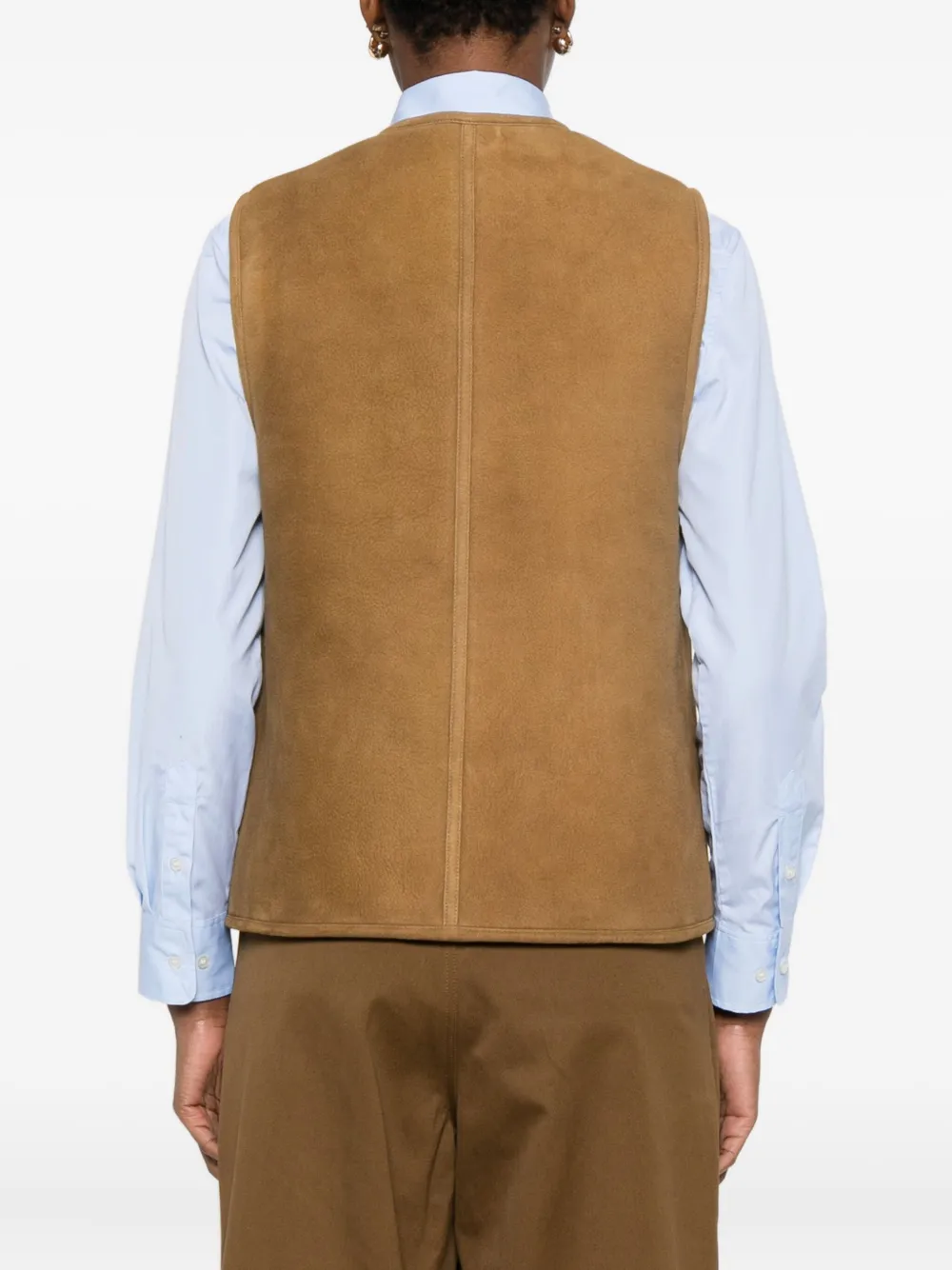 Soeur Suède gilet met knopen Bruin