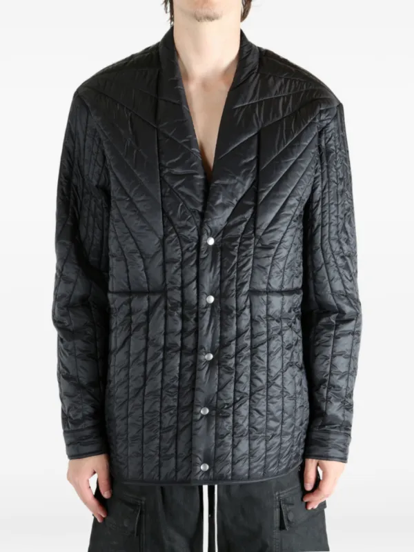 Rick Owens キルティングパネル ジャケット | ブラック | FARFETCH JP