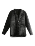 Rick Owens quilted panelled jacket - Black