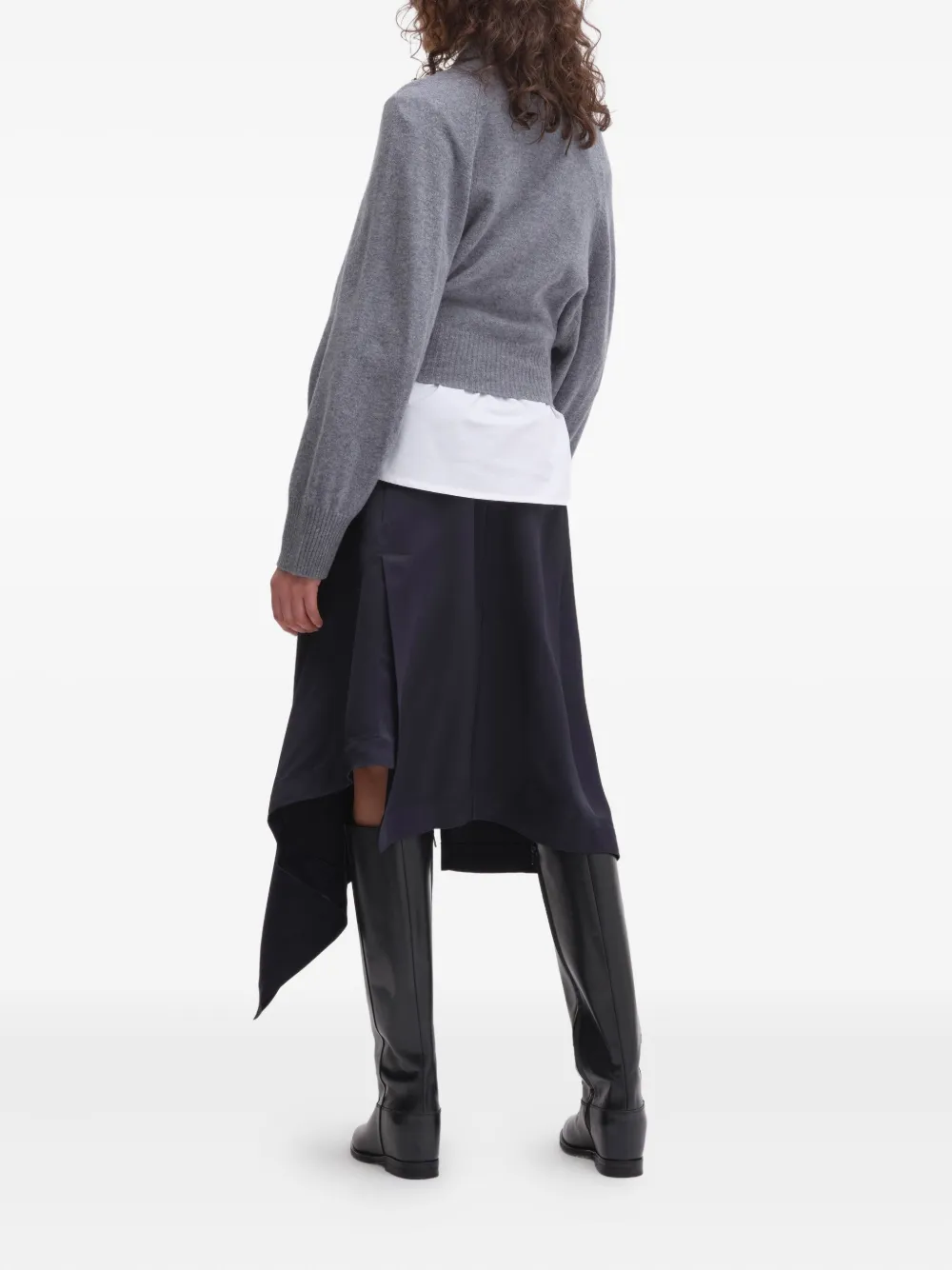 Remain Birger Christensen Crew-neck Wool Sweater In Gray
