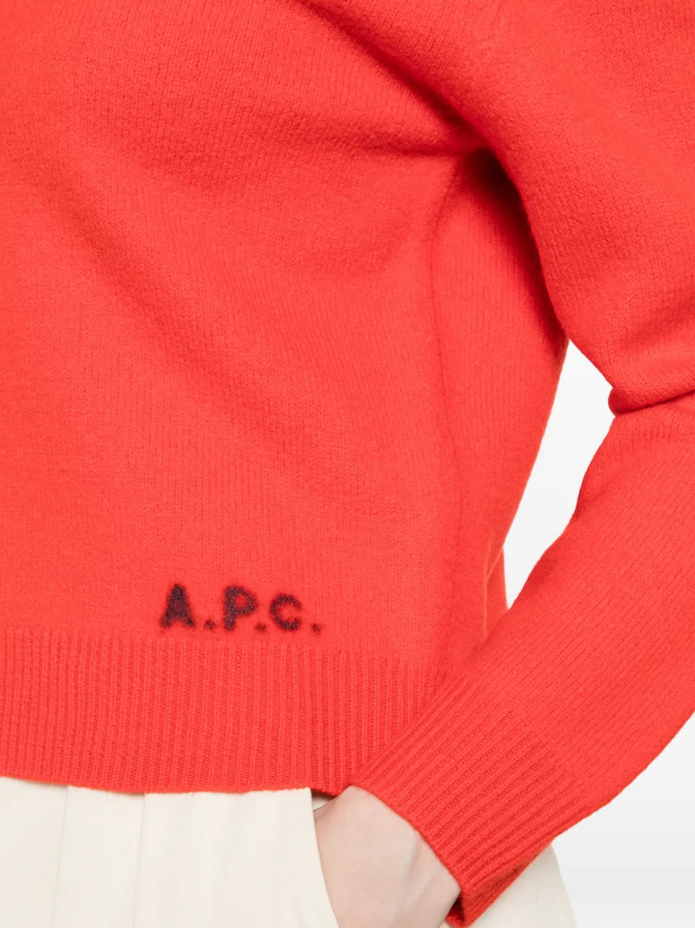 A.P.C. Trui met ronde hals Rood