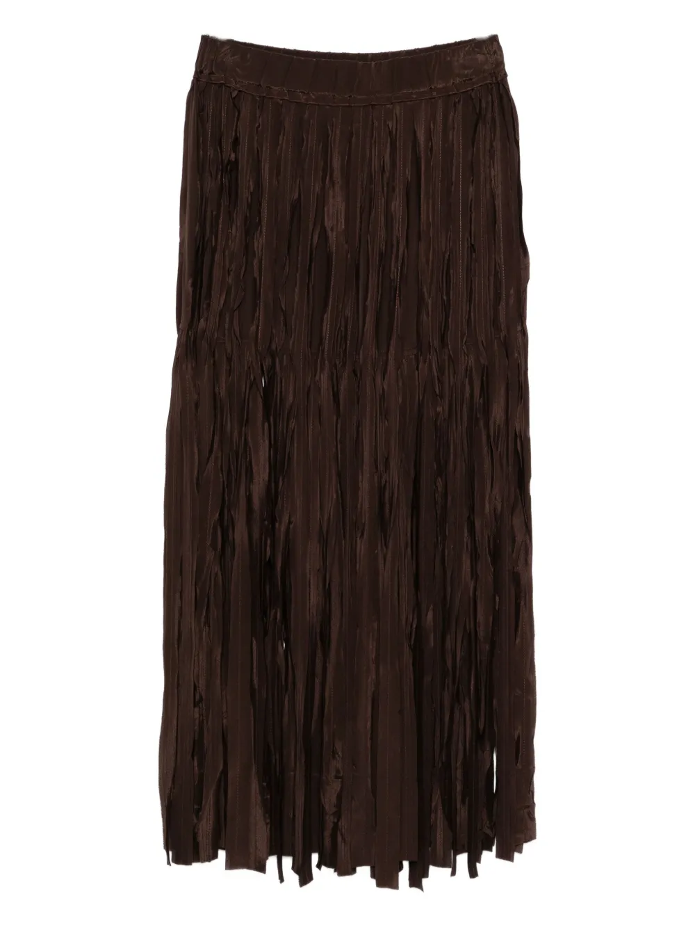 Alysi Pleated Skirt In Brown