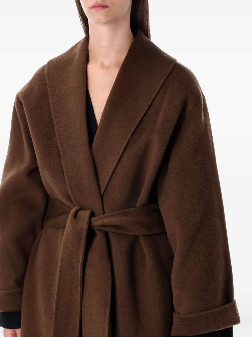 By Malene Birger Trullem Belted Coat In Brown
