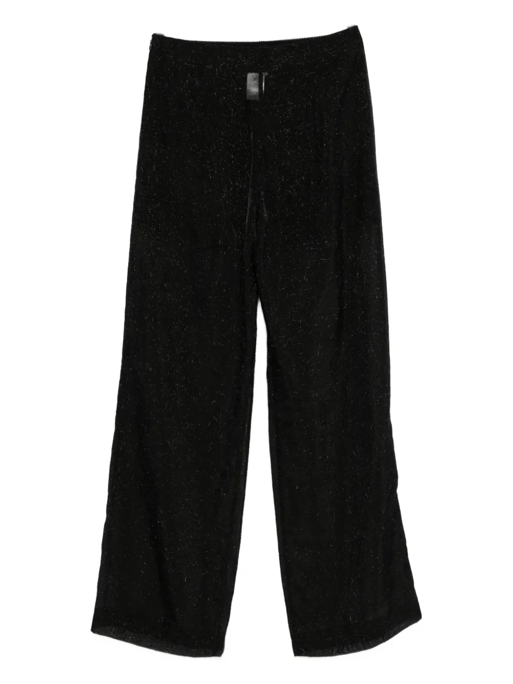 Alysi metallic-threaded trousers - Zwart