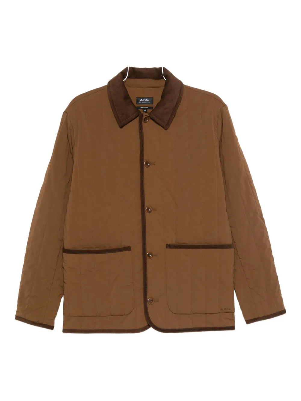 A.P.C. quilted-pattern jacket | Brown | Image 1