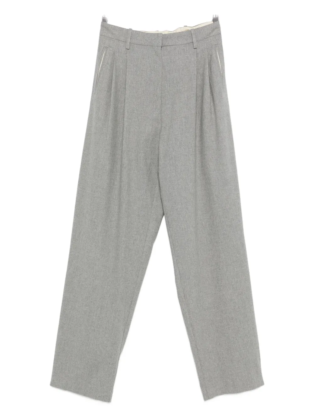 Alysi Pleated Tailored Trousers In Gray