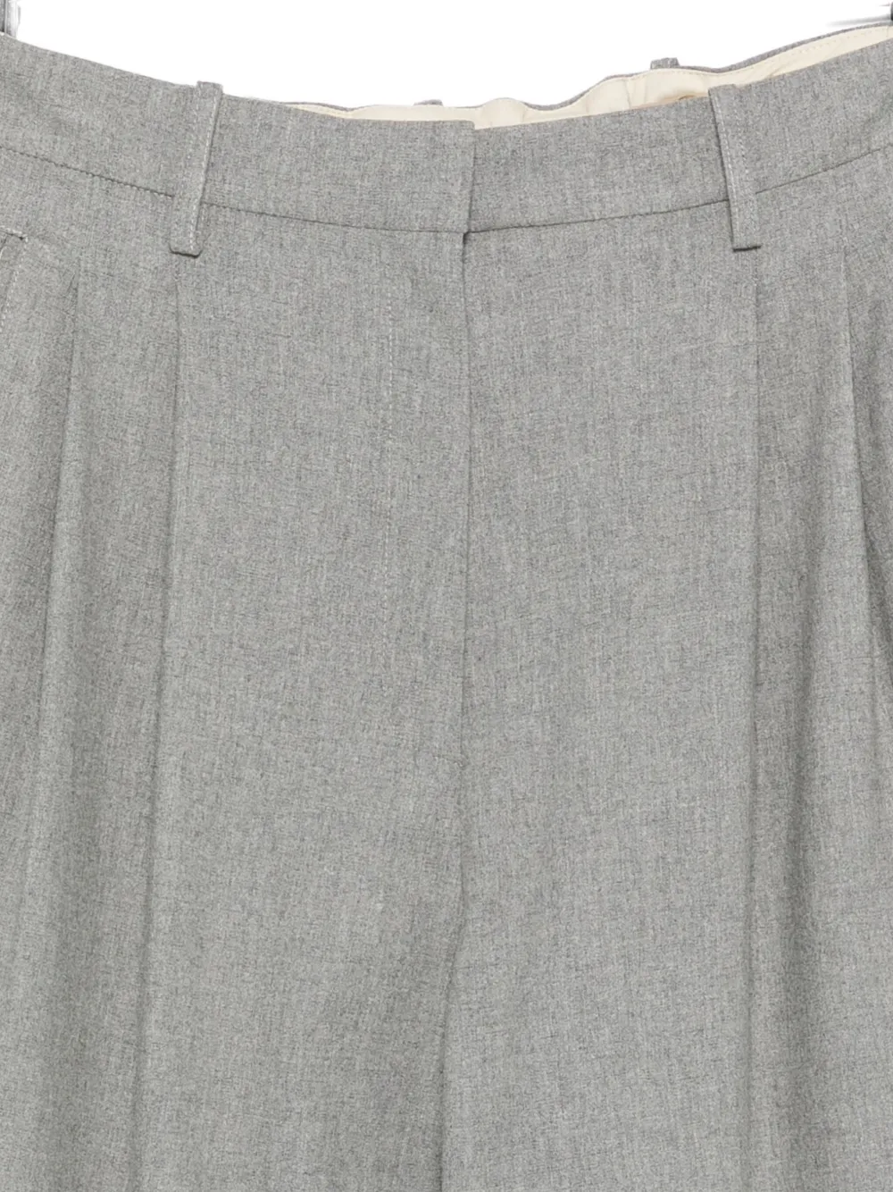 Alysi Pleated Tailored Trousers In Gray