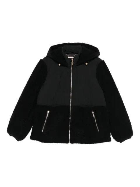 LIU JO hooded teddy-paneled jacket