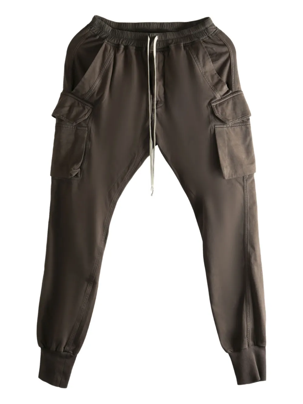 Rick Owens Drkshdw Mastodon-cut Drawstring Cargo Pants In Brown