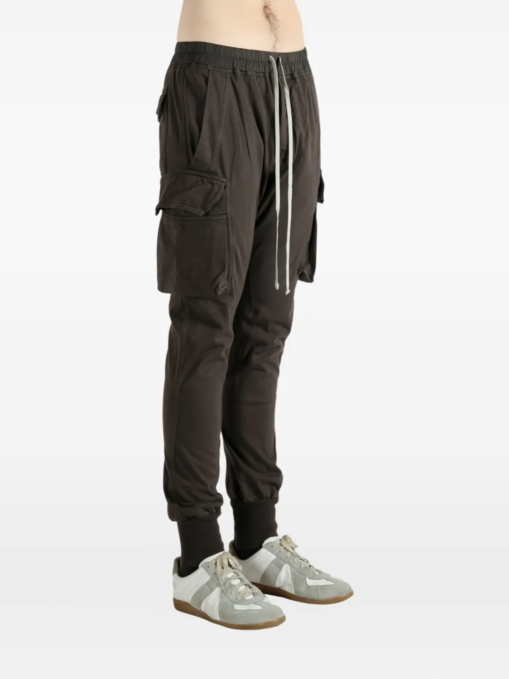 Rick Owens Drkshdw Mastodon-cut Drawstring Cargo Pants In Brown