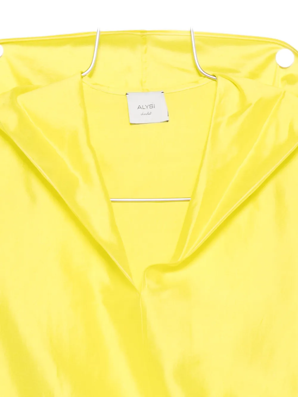 Alysi Satin Hoodie In Yellow