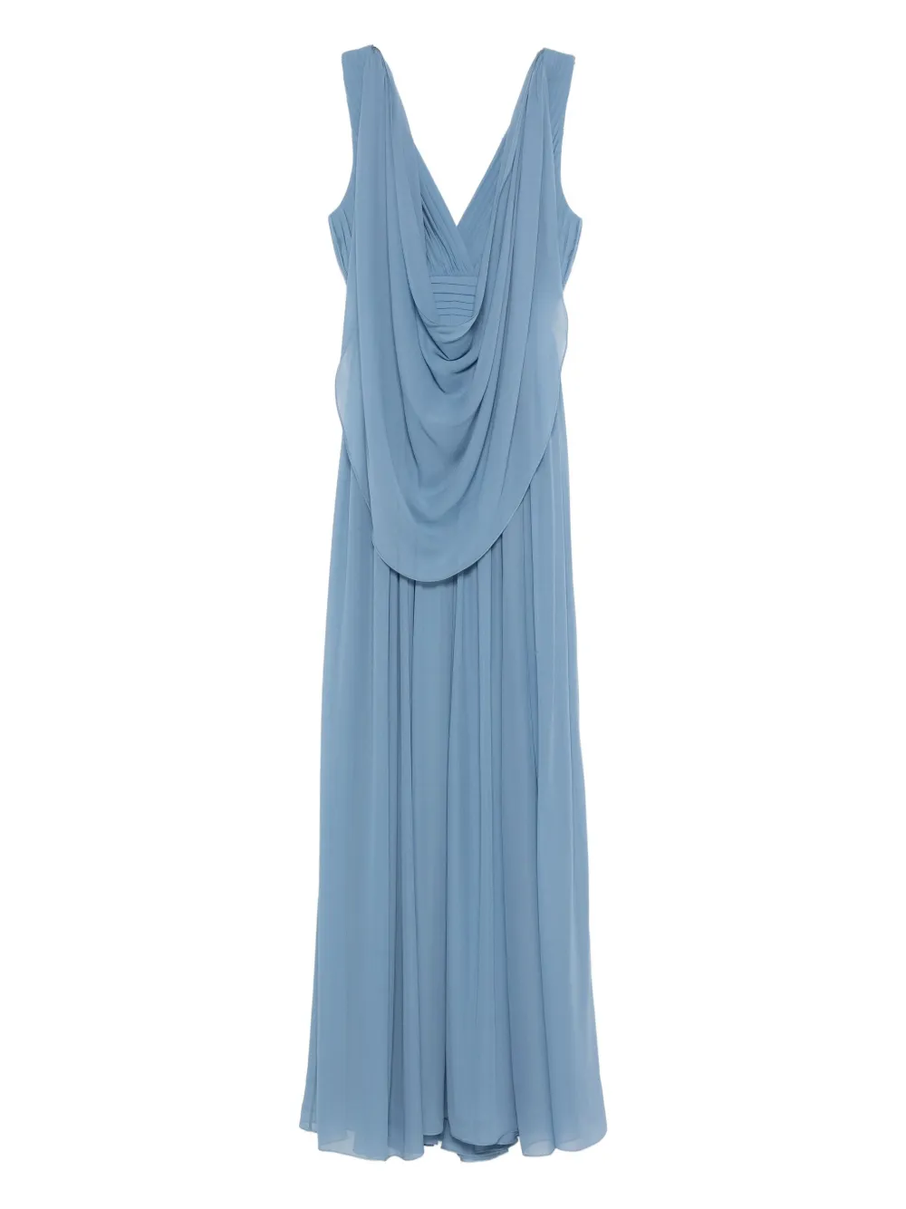 Elie Saab draped V-neck maxi dress | Blue | Image 1