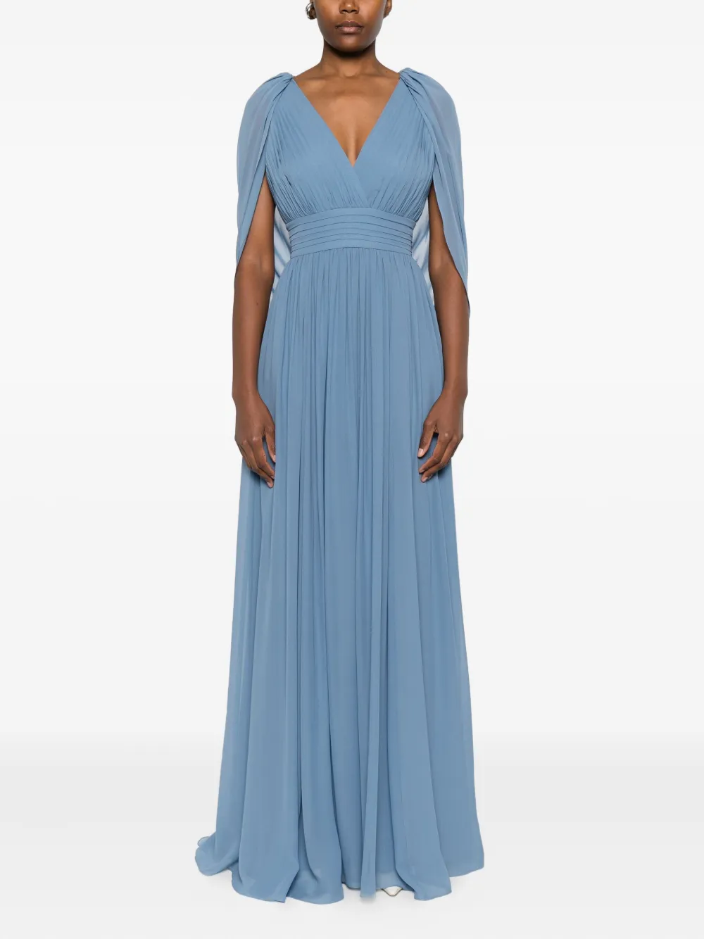 Elie Saab draped V-neck maxi dress | Evening Dresses | Image 2