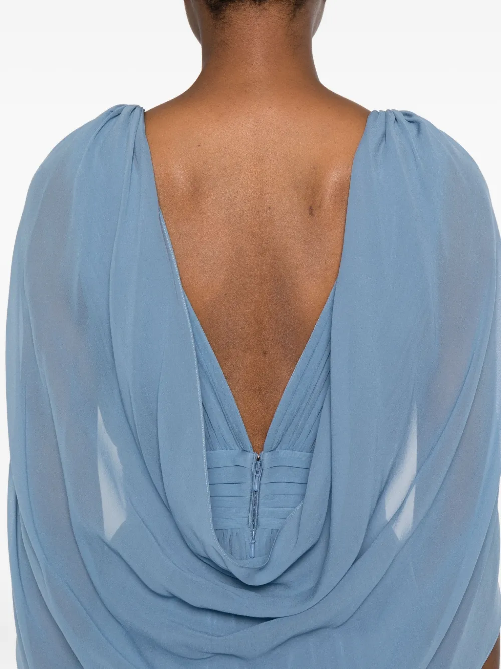 Elie Saab Gedrapeerde maxi-jurk Blauw