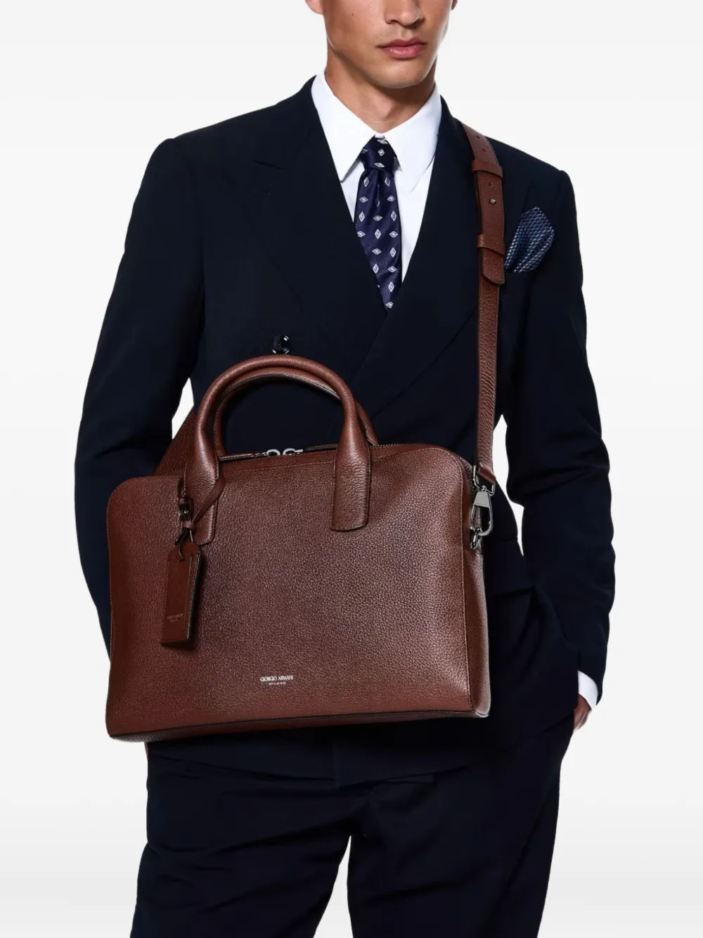 Giorgio Armani leather top-handle briefcase | Image 2