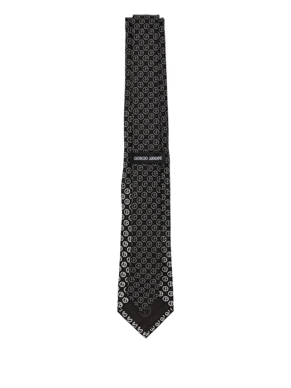 Giorgio Armani Zijden stropdas - Zwart