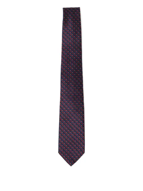 Giorgio Armani geometric-print silk tie