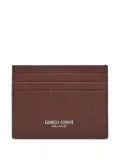 Giorgio Armani leather card holder - Brown