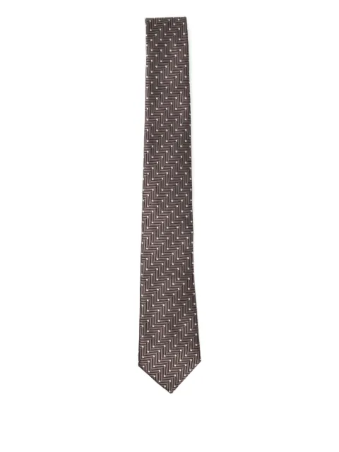 Giorgio Armani corbata de seda con estampado geométrico