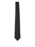 Giorgio Armani geometric-print silk tie - Blue